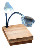 Double-Arm Magnifying Clamp Lamp